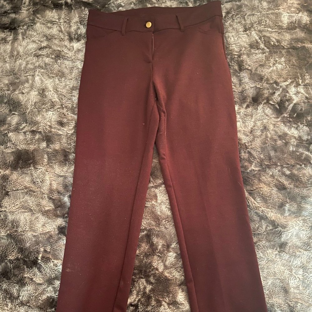 Rafaella Maroon Dress Pant Size 8